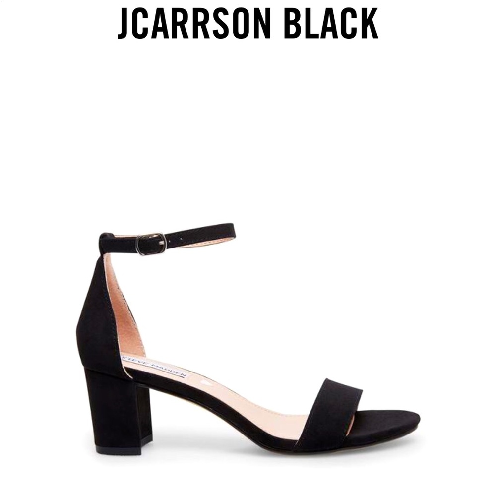 Steve Madden black Suede strap heels
